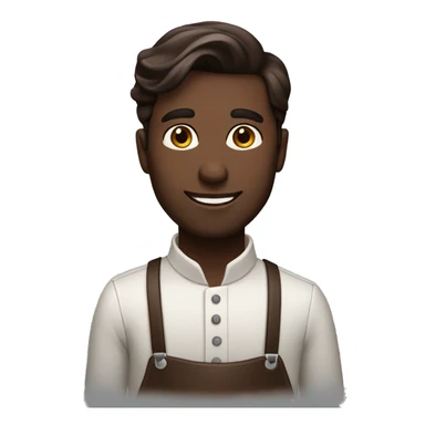 Brunette male chocolatier sticker