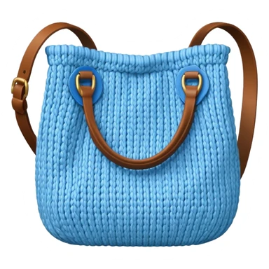 light blue Knitted Bag sticker