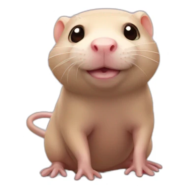naked mole rat sticker