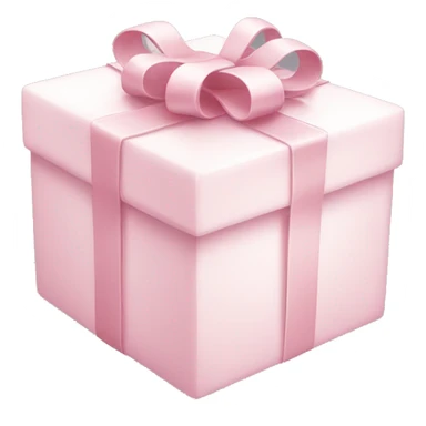 Light pink and white present sticker