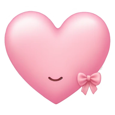 Make cute light pink heart with mini bow that’s cute sticker