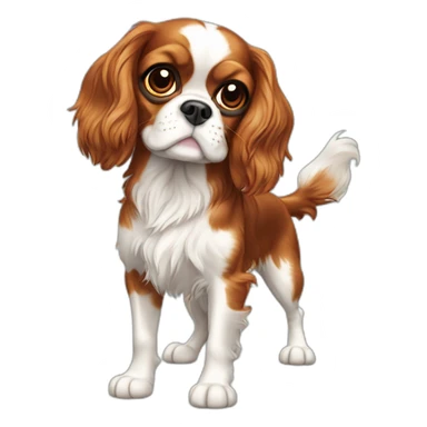  Cavalier King Charles Spaniel full body sticker
