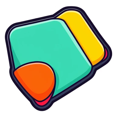 colorful felt icon with soft texture and vibrant colors in cartoon sticker style sticker