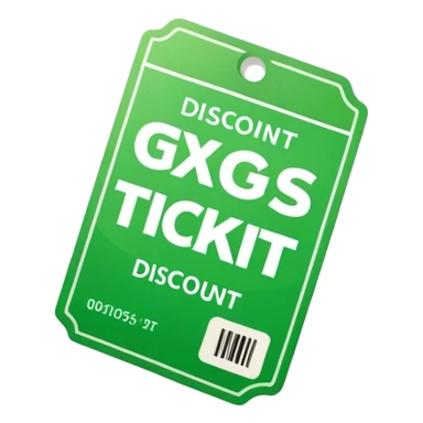 discount green ticket  sticker