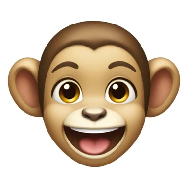 cute happy girl monkey  sticker