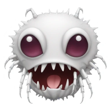 white phasm spider monster front v sticker