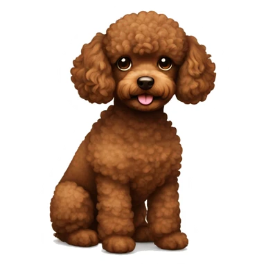 Cute Brown toypoodle sticker