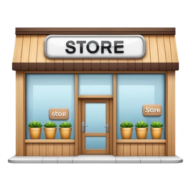 modern shop with the word store in the sign sticker