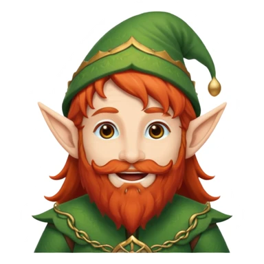 long red bearded elf sticker