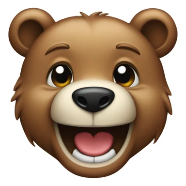 laughing bear with tears in his eyes sticker