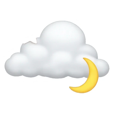 cloud + stars + moon sticker