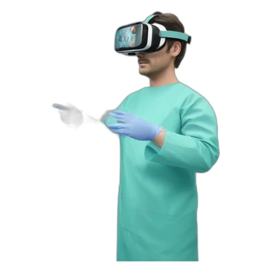 Surgeon-with-virtual-reality-display sticker