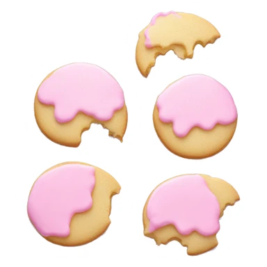 Sugar cookie with pink frosting  sticker
