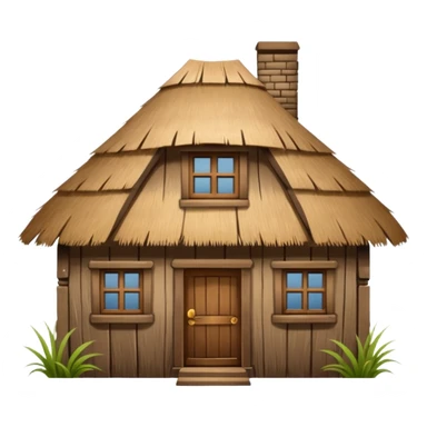 saman çatılı ev sticker