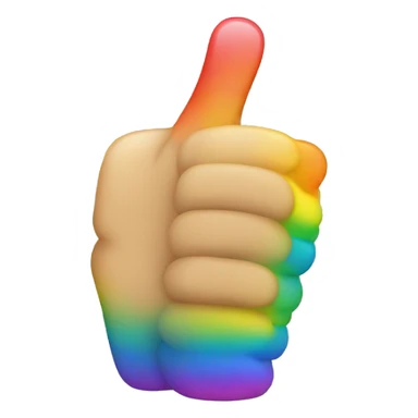 rainbow thumbs up emoji sticker