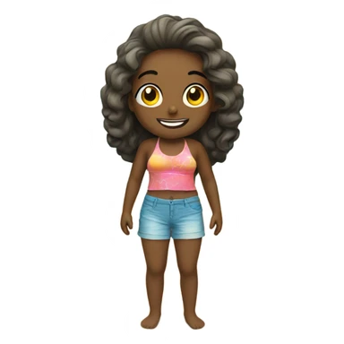 girl on the beach happy sticker