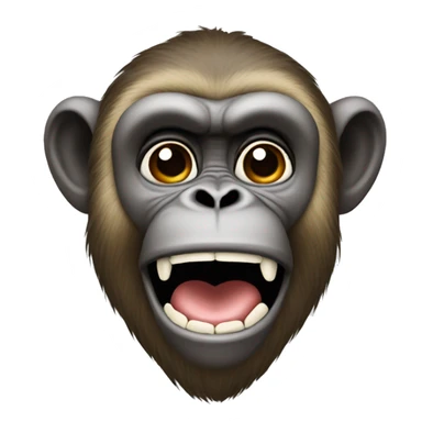 Monkey head on a foot sticker