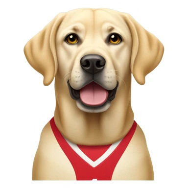 Yellow lab wearing an Ohio state jersey  sticker