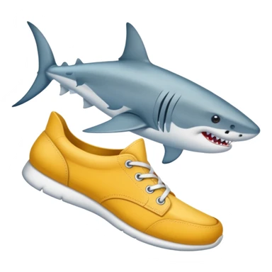 Tiburón con piernas y sapatos sticker