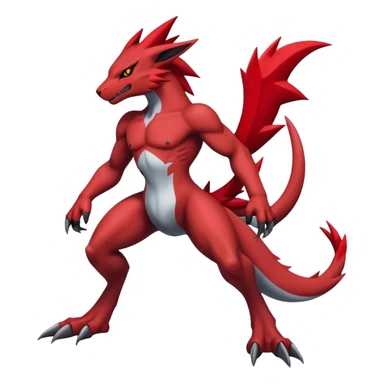 Edgy Cool Beautiful Guilmon-Zoroark full body sticker