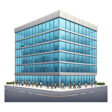 company building with people sticker