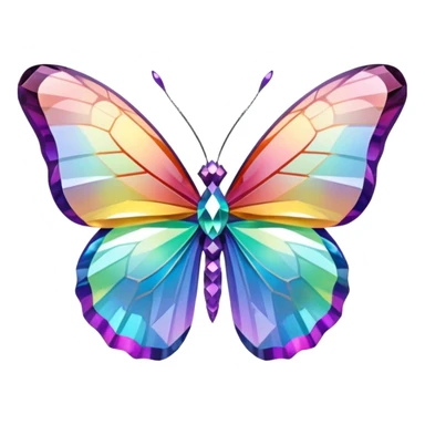 butterfly shaped 56-carat iridescent diamond sticker