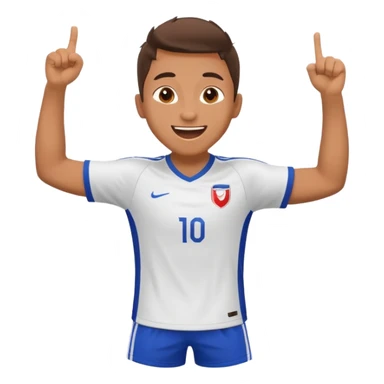 soccer player celebrating a goal sticker