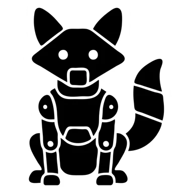 robotic fox sticker