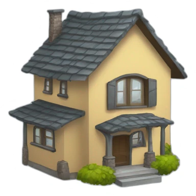una casa con tejado sticker
