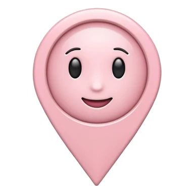 pale pink location pin emoji without face sticker