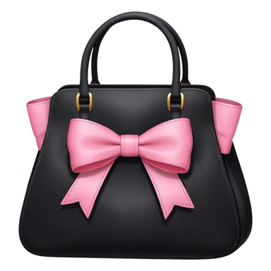 black bag with pink bows on the handles sticker