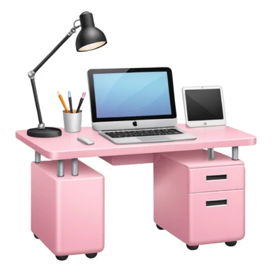 Light pink work desk sticker