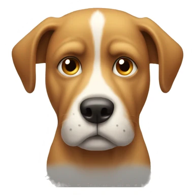 Dog with disgusted face sticker