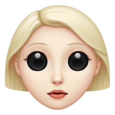 Black heart eyes  sticker