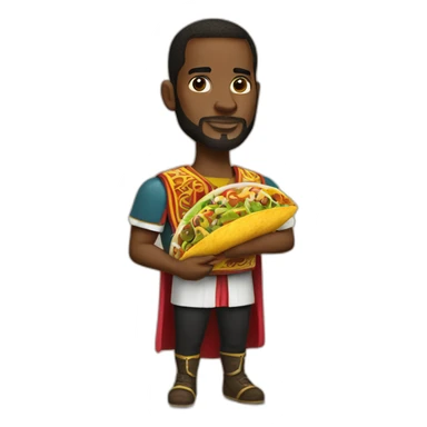 King Leborn James holding Taco sticker