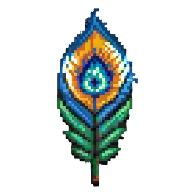 peacock feather sticker
