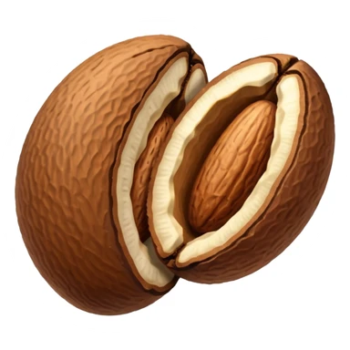 two brazil nut seeds sticker