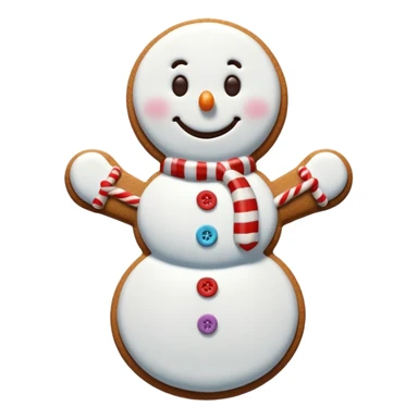 gingerbread cookie in snowman shape sticker