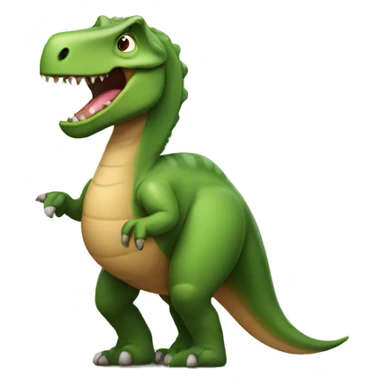 Dinosaur with long hair sticker