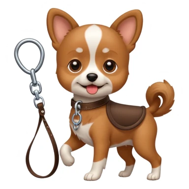 perrito con correa sticker