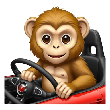 monkey driving a hellcat sticker