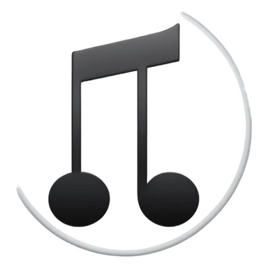Black and White dot music icon sticker