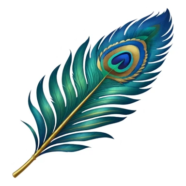 Peacock feather single simple sticker