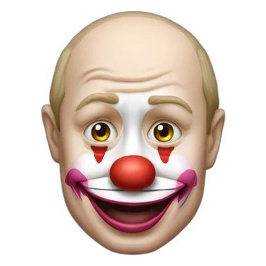 Putin as a clown sticker