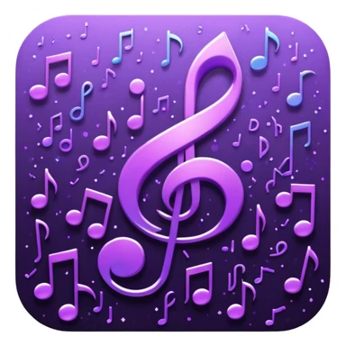 glitter music purple cyberpunk sticker