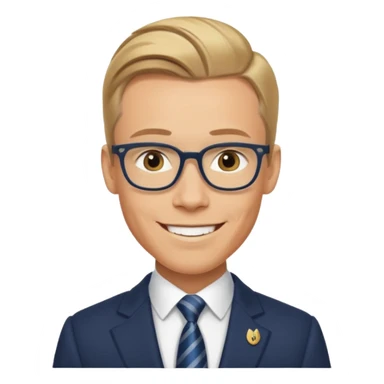 realistic Alexander Stubb, ruler of Finland sticker