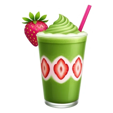 Matcha and strawberry drink  sticker