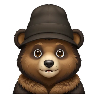 black bear with hat sticker