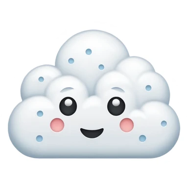 cloud with dots, simple, clear, no text sticker