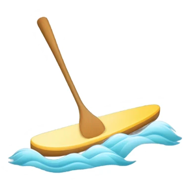 A very simple paddle icon with a small wave motif sticker